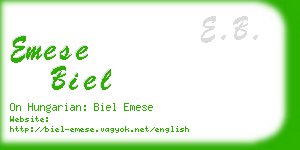 emese biel business card